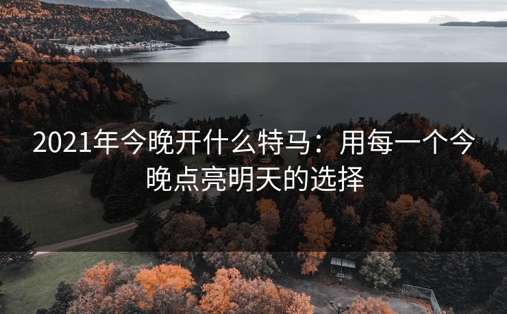 2021年今晚开什么特马：用每一个今晚点亮明天的选择