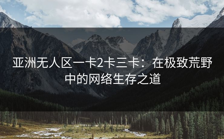 亚洲无人区一卡2卡三卡：在极致荒野中的网络生存之道