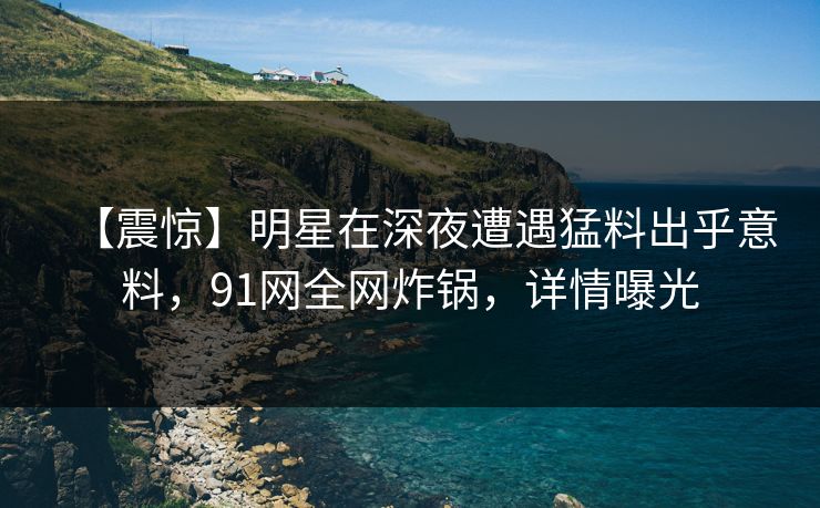 【震惊】明星在深夜遭遇猛料出乎意料，91网全网炸锅，详情曝光