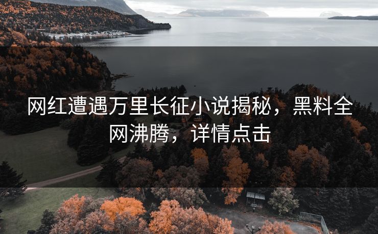 网红遭遇万里长征小说揭秘，黑料全网沸腾，详情点击
