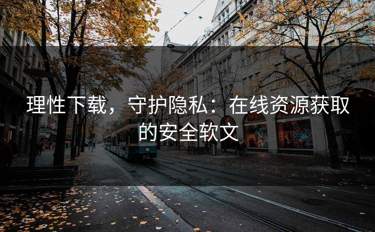 理性下载，守护隐私：在线资源获取的安全软文  第1张
